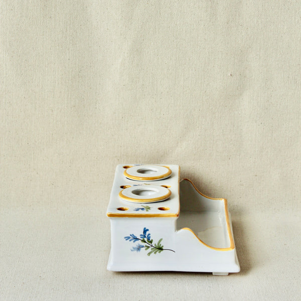 Pierre Deux Porcelain Double Inkwell