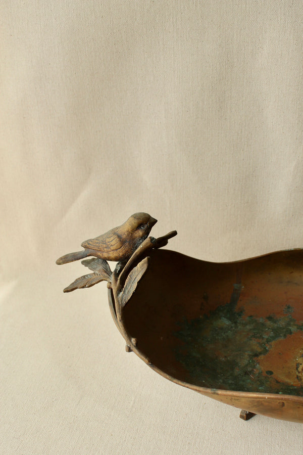 Brass Bird Serving Dish