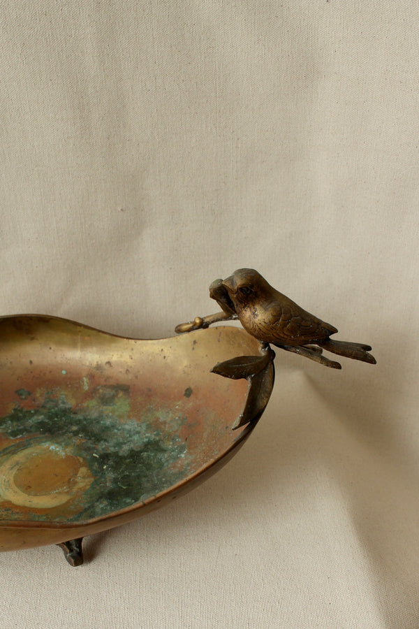 Brass Bird Serving Dish