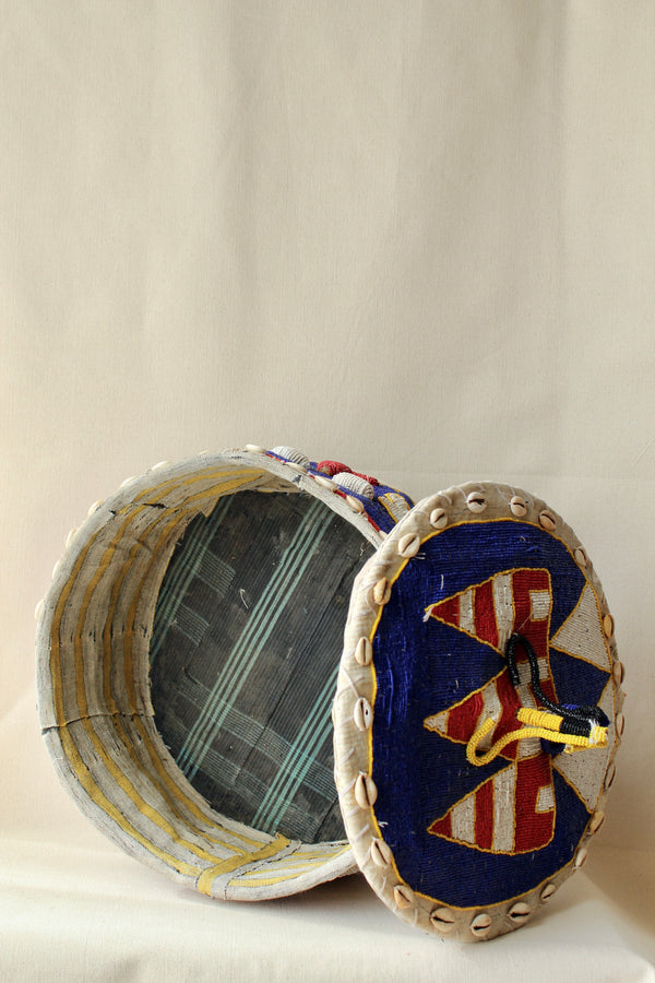 Nigerian Yoruba Beaded Basket