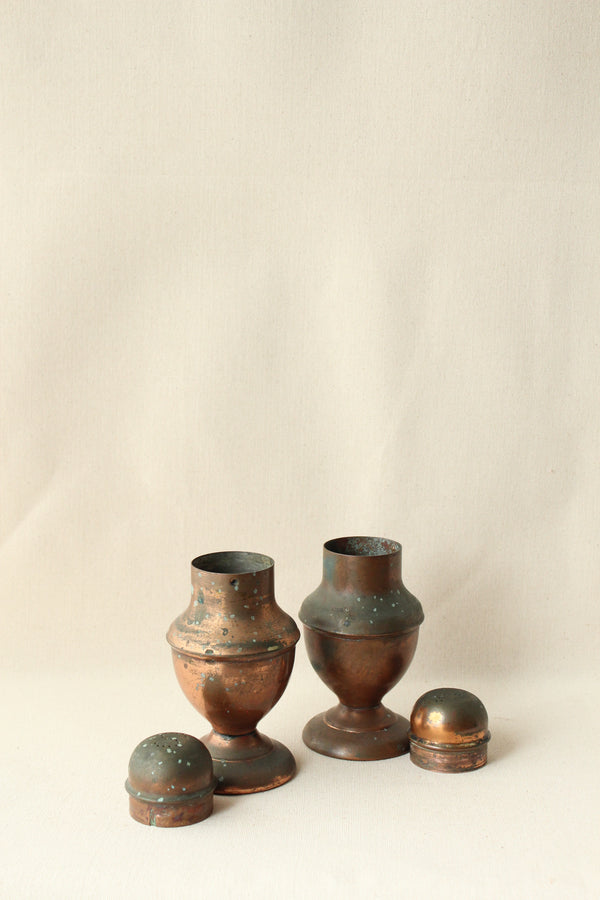 Copper Salt & Pepper Shakers