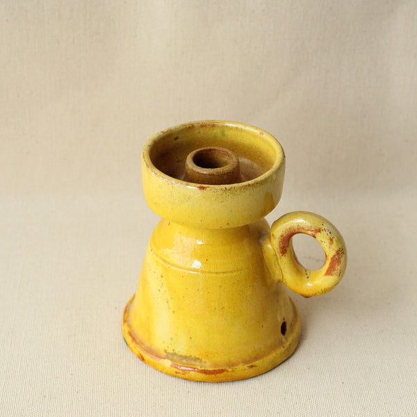 Yellow Ceramic Candle Holder