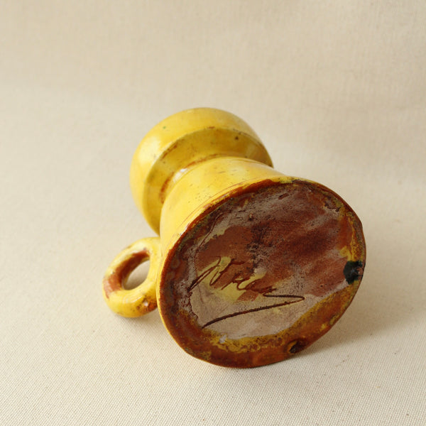 Yellow Ceramic Candle Holder