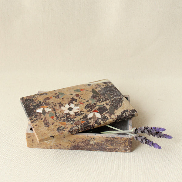 Carved Soapstone Trinket Box