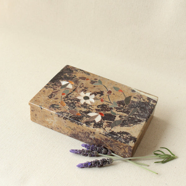 Carved Soapstone Trinket Box