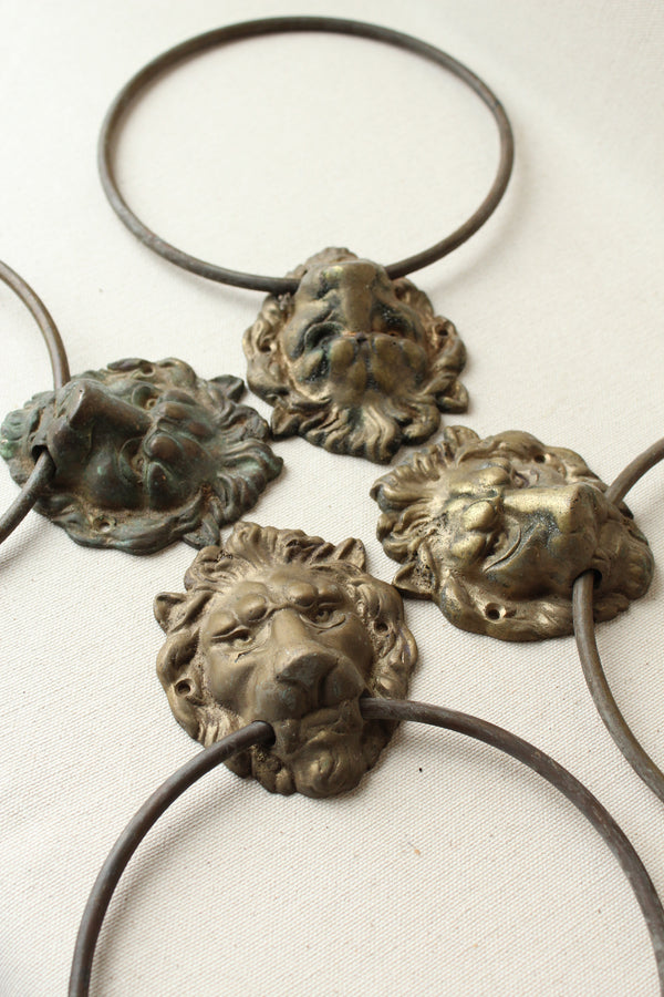 Brass Lion Head Towel Ring